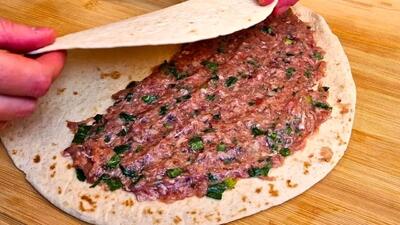 آموزش آشپزی: طرز تهیه یک غذای جدید و لذیذ با گوشت چرخ کرده و نان!