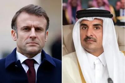 گفت‌وگوی تلفنی امیر قطر و ماکرون درباره تحولات فلسطین
