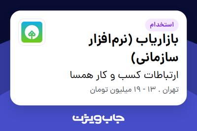 استخدام بازاریاب (نرم‌افزار سازمانی) در ارتباطات کسب و کار همسا