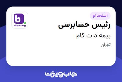 استخدام رئیس حسابرسی در بیمه دات کام