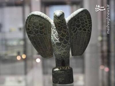 تصویری از پیکره عقاب از جنس سنگ متعلق به ۴ تا ۵ هزارسال پیش