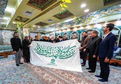 پرچم غدیر به آستان‌های حسینی، عباسی و عسکری رسید - تسنیم