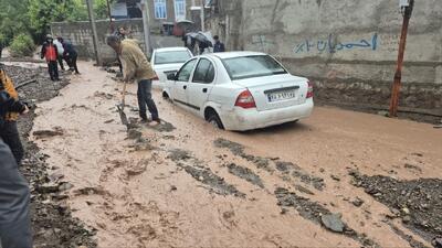 سیل شدید در روستای کورن آذربایجان شزقی + عکس و فیلم