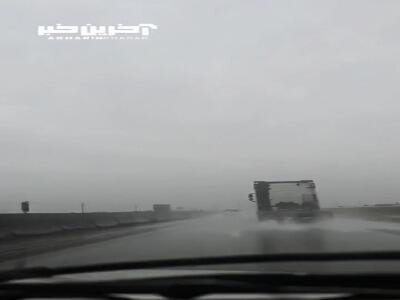بارش شدید باران در محور قوچان-مشهد