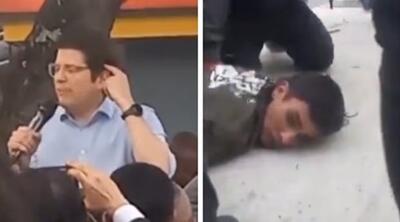 فیلم دیگری از لحظه ترور  میگل اوریبه  کاندیدای ریاست‌جمهوری کلمبیا با اصابت گلوله به سر