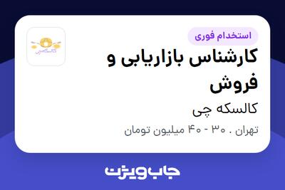 استخدام کارشناس بازاریابی و فروش - خانم در کالسکه چی