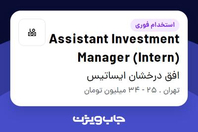 استخدام Assistant Investment Manager (Intern) در افق درخشان ایساتیس