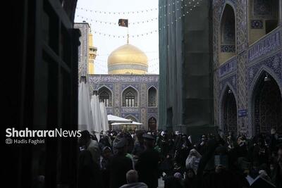 ویدئو| آماده‌سازی صحن‌های حرم مطهر رضوی برای جشن عیدالله الاکبر