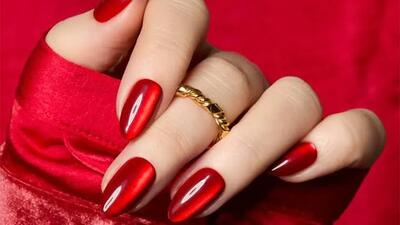طرح های جذاب ناخن با لاک قرمز(+عکس)