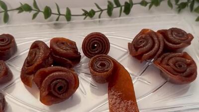 طرز تهیه لواشک به شکل گل / طرز تهیه لواشک خانگی