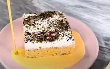 طرز تهیه کیک خیس شیر و زعفران / فیلم