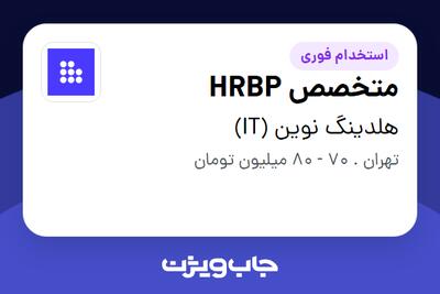 استخدام متخصص HRBP در هلدینگ نوین (IT)