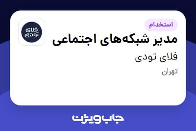 استخدام مدیر شبکه‌های اجتماعی در فلای تودی
