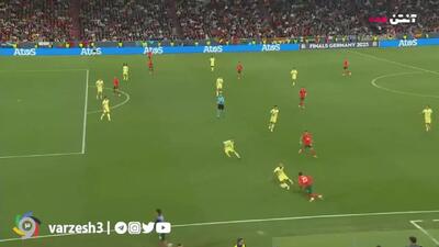 گل دوم پرتغال توسط کریستیانو رونالدو در دقیقه 61 (پرتغال 2 - اسپانیا 2)
