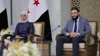 ببینید| حضور جولانی و همسرش در پارکی در دمشق | رویداد24