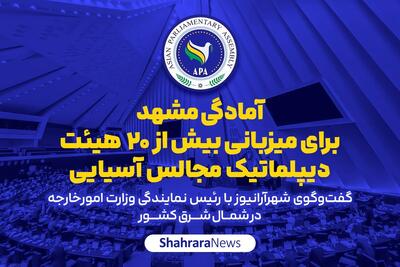 آمادگی مشهد برای میزبانی بیش از ۲۰ هیئت دیپلماتیک مجالس آسیایی + ویدئو