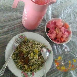 از شما/ناهار امروز باقالی پلو و شور خودمساز😋