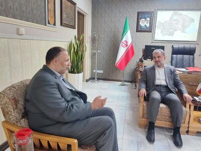 دیدار مسئول هیئت خادم‌الرضا (ع) قم با فرماندار