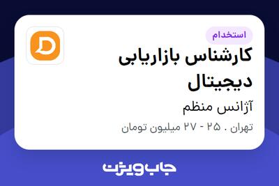 استخدام کارشناس بازاریابی دیجیتال در آژانس منظم