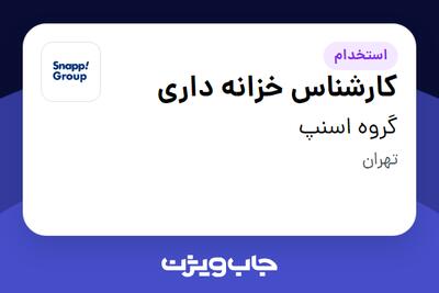 استخدام کارشناس خزانه داری در گروه اسنپ