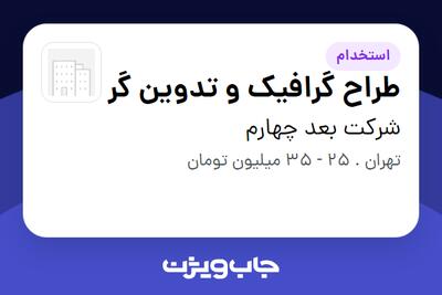 استخدام طراح گرافیک و تدوین گر - خانم در شرکت بعد چهارم