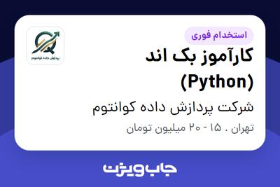 استخدام کارآموز بک اند (Python) در شرکت پردازش داده کوانتوم