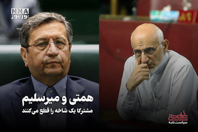 سیاست نامه | همتی و میرسلیم مشترکاً یک شاخه را قطع می‌کنند
