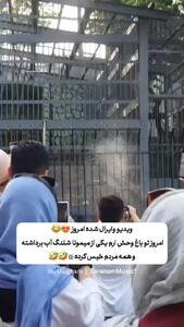 میمون باغ وحش ارم با شیلنگ آب مردم را خیس کرد + فیلم