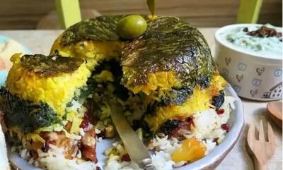 طرز تهیه ته چین برگ مو