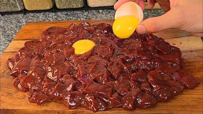 طرز تهیه جگر / دستور پخت خوشمزه تر شدن جگر با تخم مرغ