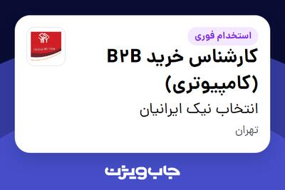 استخدام کارشناس خرید B2B (کامپیوتری) در انتخاب نیک ایرانیان