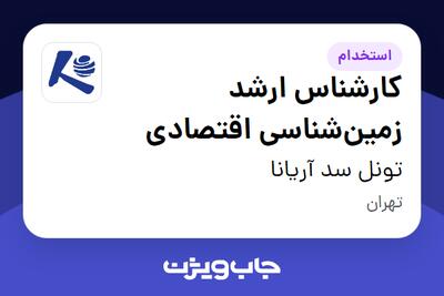 استخدام کارشناس ارشد زمین‌شناسی اقتصادی - آقا در تونل سد آریانا