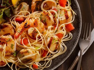 طرز تهیه 2 مدل پاستا میگو ساده و سریع