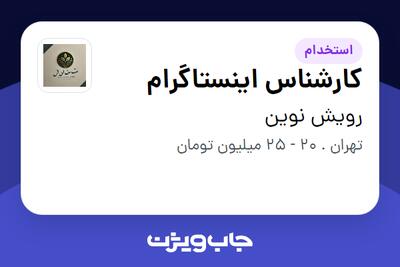 استخدام کارشناس اینستاگرام در رویش نوین