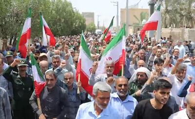 راهپیمایی مردم شهر خورموج
