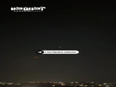 موشک‌های ایرانی در آسمان شهر طولکرم در کرانه باختری