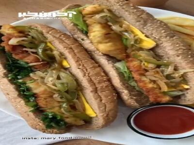 طرز تهیه ساندویچ شنیسل مرغ مخصوص