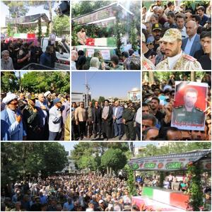 تشییع پیکر مطهر ۵ شهید والامقام حمله جنایتکارانه رژیم صهیونیستی در بروجرد