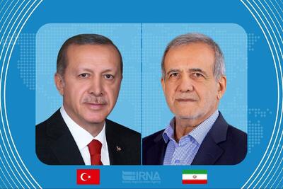 اردوغان در گفت‌وگو با پزشکیان: ترکیه آماده کمک به کاهش تنش های منطقه است