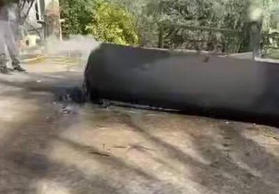 فیلم/ بقایای موشک ایرانی در خاک اراضی اشغالی