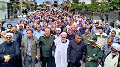 برگزاری راهپیمایی جمعه خشم و نصر در بندر مرزی آستارا