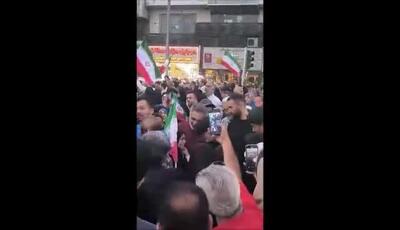 حضور سردار قاآنی در جشن پیروزی در تهران