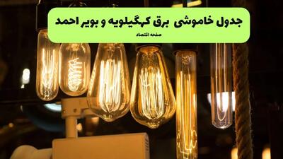 زمان قطعی برق کهگیلویه و بویراحمد پنجشنبه ۵ تیر ۱۴۰۴ اعلام شد