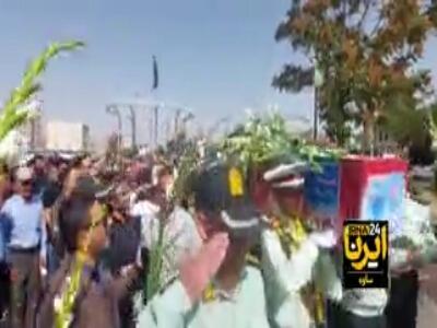 تشییع باشکوه شهید مدافع وطن در زرندیه