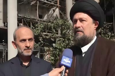 بازدید سیدحسن خمینی از ساختمان شیشه‌ای صداوسیما (فیلم)