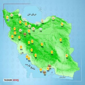 جو آرام و افزایش دما در اکثر مناطق کشور