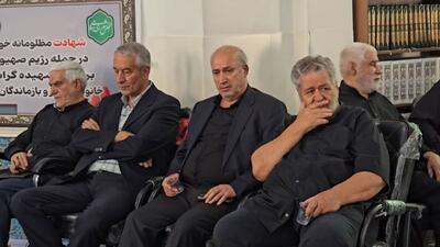 حضور اهالی فوتبال در مراسم ختم برادرزاده عزیزالله محمدی که در حمله اسراییل به زندان اوین به شهادت رسید