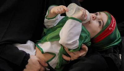 کودکان مشهدی با طفل شش ماهه امام حسین (ع)همنوا شدند