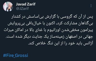 عکس/ واکنش ظریف به اظهارات اخیر گروسی | اقتصاد24