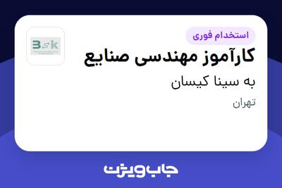 استخدام کارآموز مهندسی صنایع در به سینا کیسان
